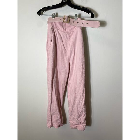 Majorelle Pink High Rise Belted Cropped Pants Sz XS - Picture 1 of 3